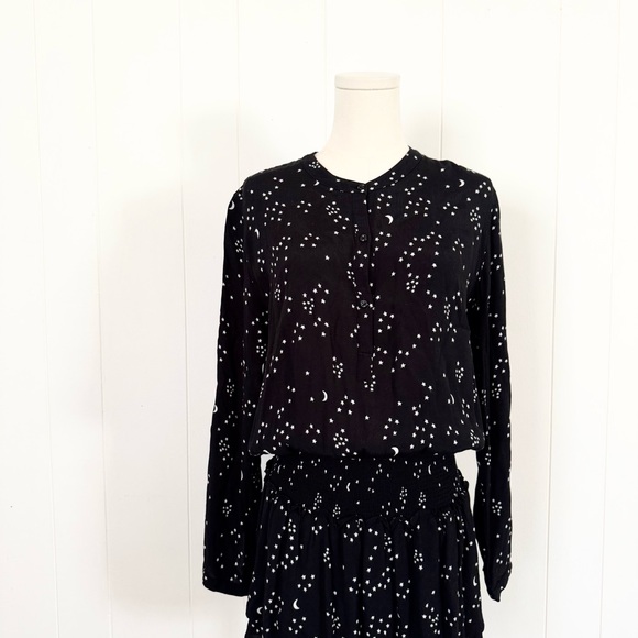 Rails Juliette Black Stars and Moon Dress Medium - Picture 2 of 6